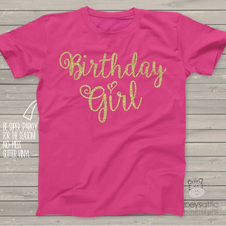 DIY Birthday Shirts For Toddlers
 Birthday girl sparkly glitter DARK Tshirt
