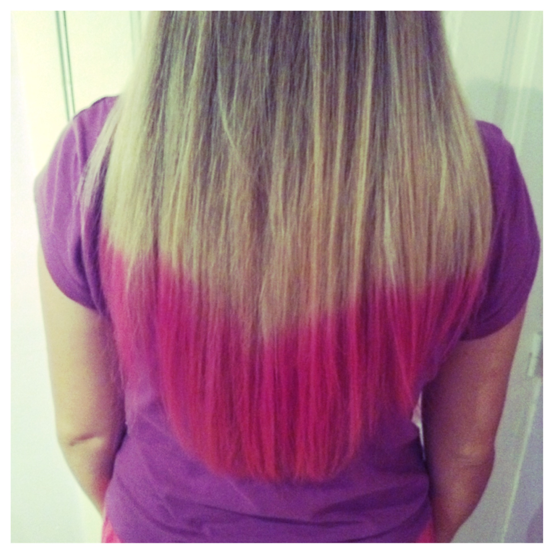 DIY Blonde Hair Dye
 DIY Blonde Hair with Pink Dip Dye