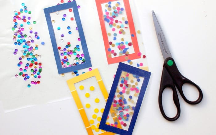 Diy Bookmarks For Kids
 Easy Kids Craft Confetti DIY Bookmarks diycandy