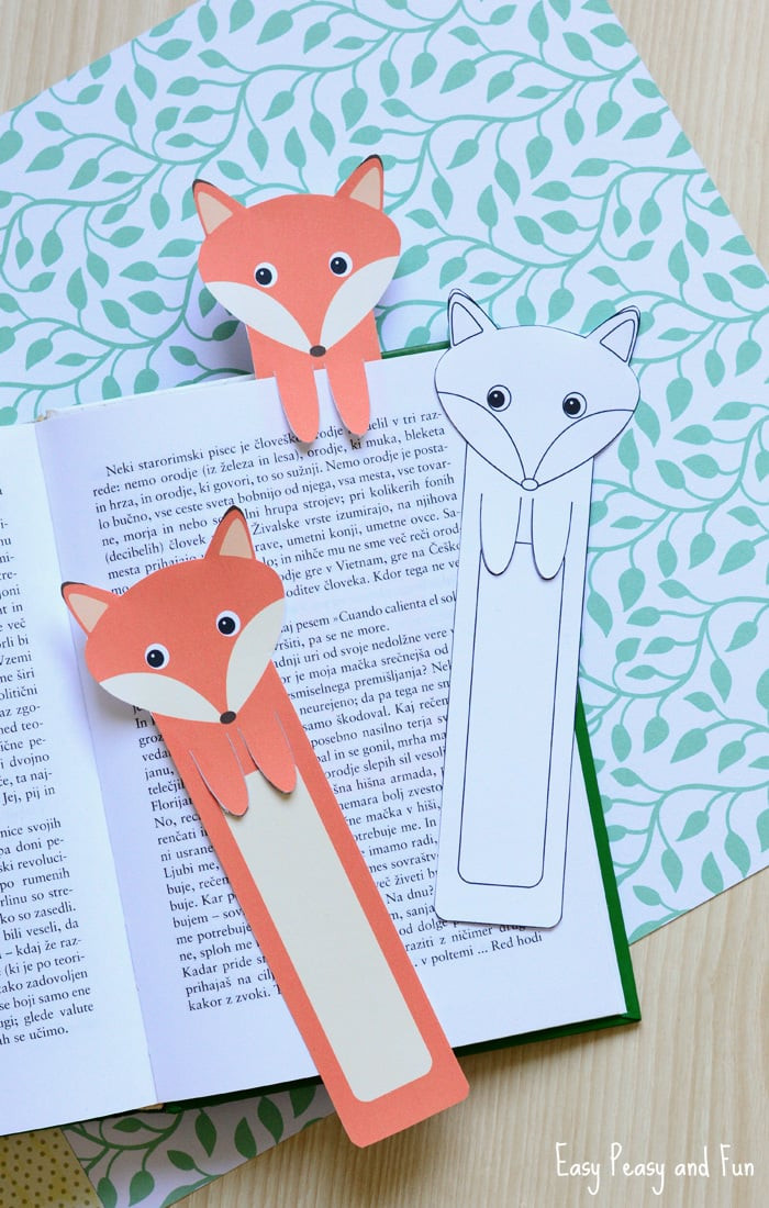 Diy Bookmarks For Kids
 Printable Fox Bookmarks DIY Bookmarks Easy Peasy and Fun