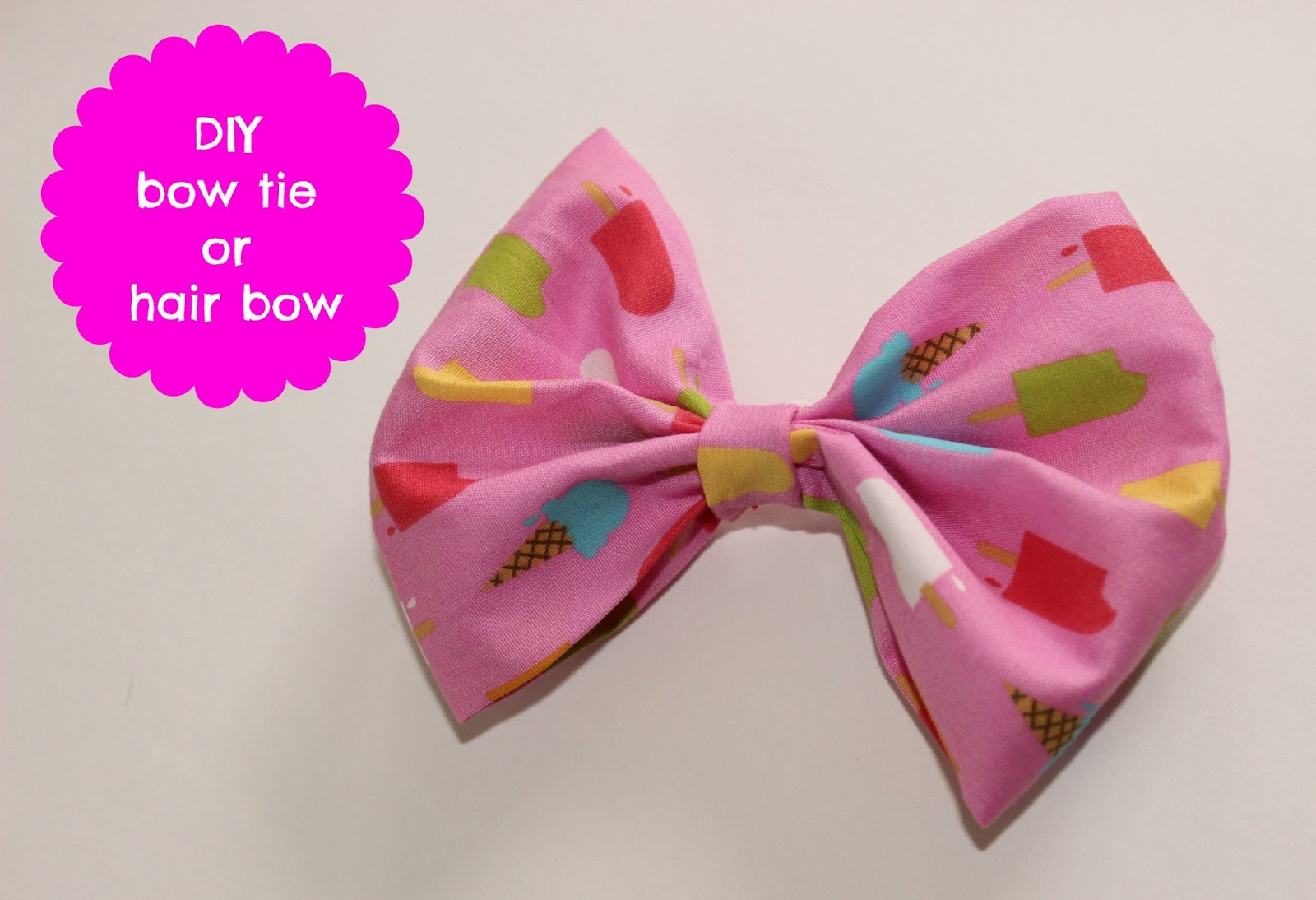 DIY Bow For Hair
 life with les deux DIY Hair Bow or Bow Tie Tutorial