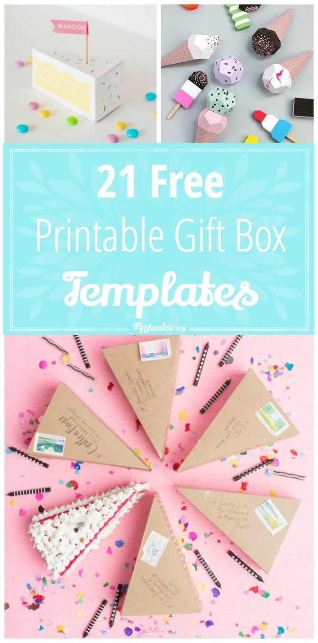 DIY Boxes Templates
 21 Free Printable Gift Box Templates