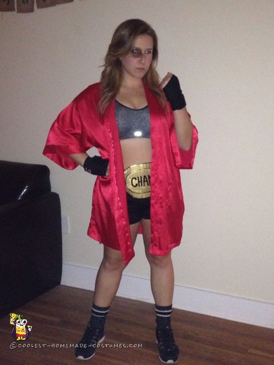 DIY Boxing Costume
 Knockout Woman’s Boxer Costume