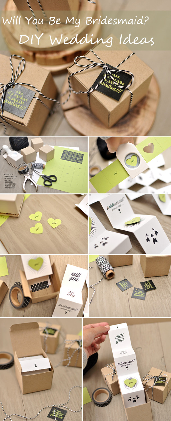 DIY Bridesmaid Gifts Ideas
 DIY Wedding Gift Ideas Will You Be My Bridesmaid