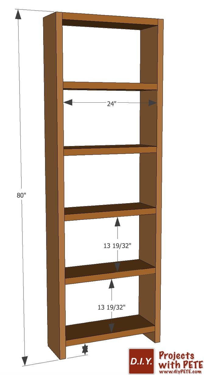 DIY Built In Bookcase Plans
 DIY Simple Bookshelf Plans in 2020