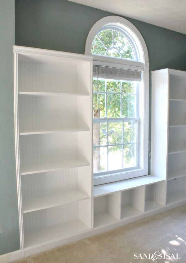 DIY Built In Bookcase Plans
 DIY Built in Bookshelves Window Seat