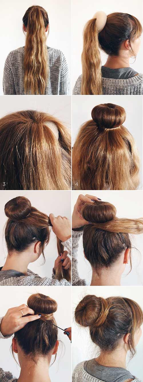 DIY Bun Hairstyles
 20 Stunningly Easy DIY Messy Buns