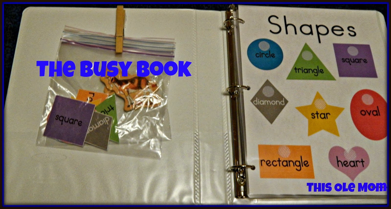 DIY Busy Book For Toddlers
 The Busy Book This Ole Mom