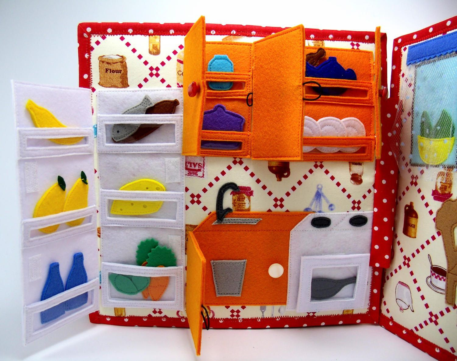 DIY Busy Book For Toddlers
 Big Dollhouse Quiet book Felt Activity book Busy book Car