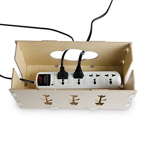 DIY Cable Management Box
 KMASHI Wooden Portable DIY Charging Station Desk