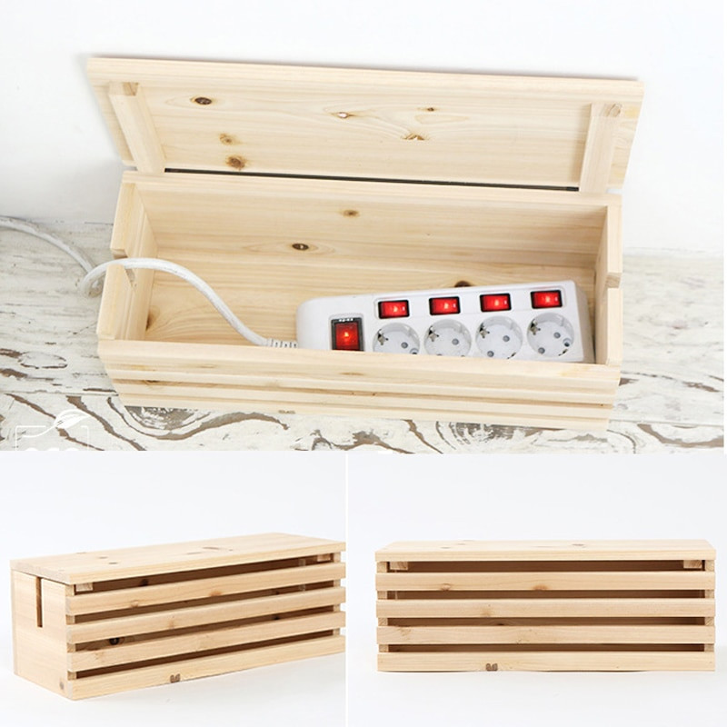 DIY Cable Management Box
 2019 New Rectangular Cable Storage Box Wire DIY Wood Cable