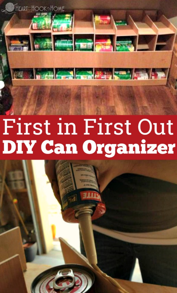 DIY Can Organizer
 How to Make a DIY First In First Out Can Organizer