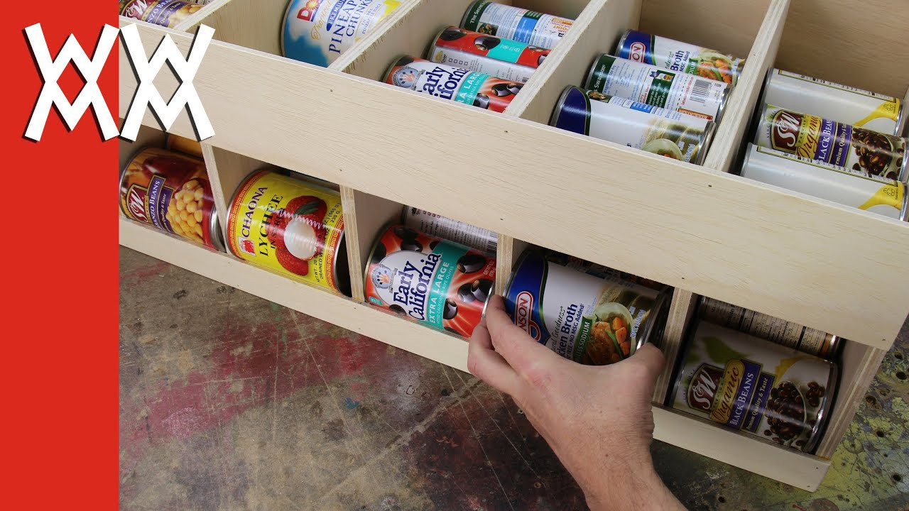 DIY Can Organizer
 Make a canned food dispenser Organize your January