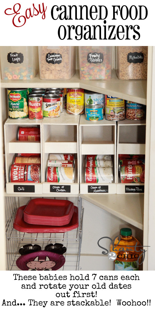 DIY Can Organizer For Pantry
 25 Kitchen and Pantry Organization & Ideas