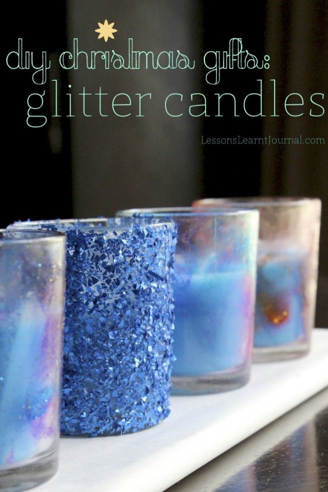 DIY Candle Gift
 DIY Christmas Gifts Glitter Candles