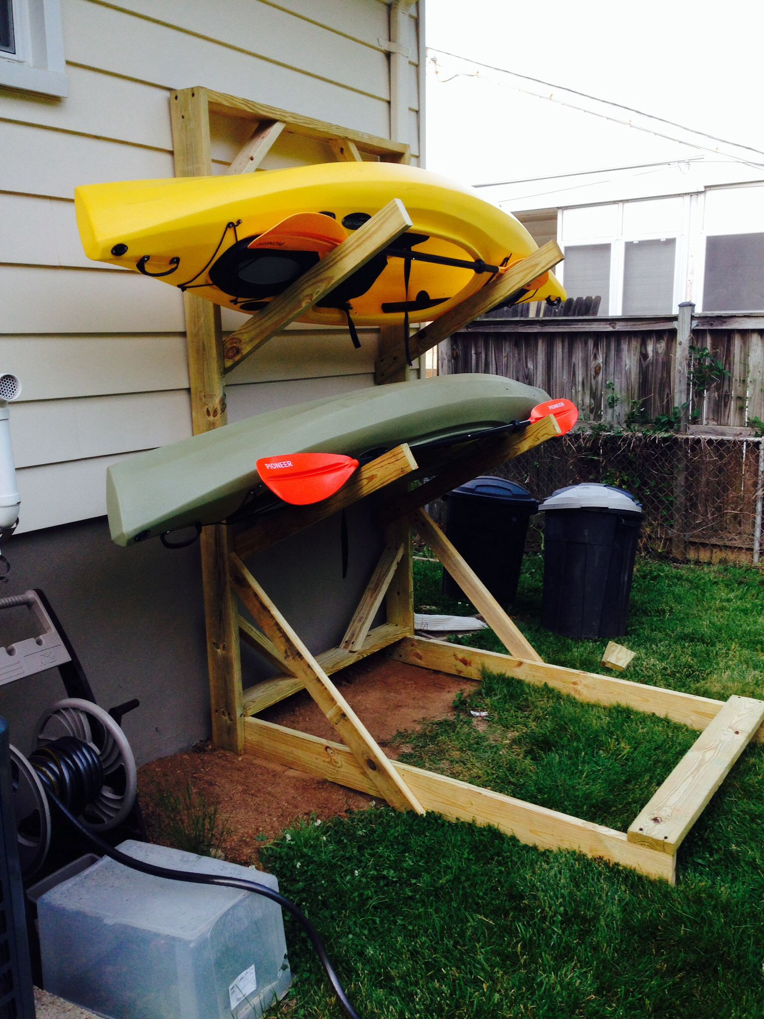 DIY Canoe Rack
 plete Diy outdoor canoe storage rack J Bome