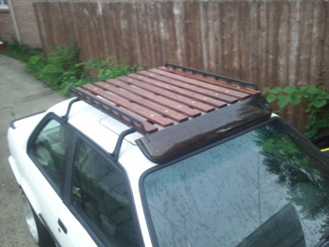 DIY Car Roof Rack
 wood wooden roof rack car diy home made homemade