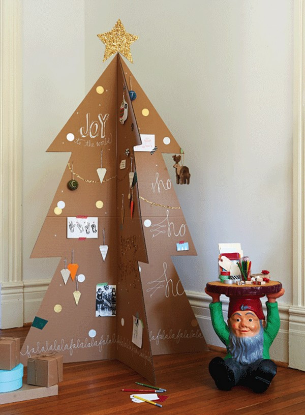 DIY Cardboard Christmas Tree
 22 Contemporary Christmas Tree decorating ideas 2018 2019