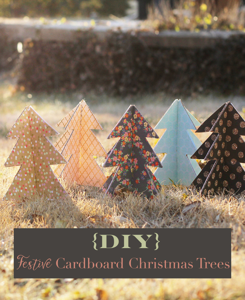 DIY Cardboard Christmas Trees
 DIY Festive Cardboard Christmas Trees