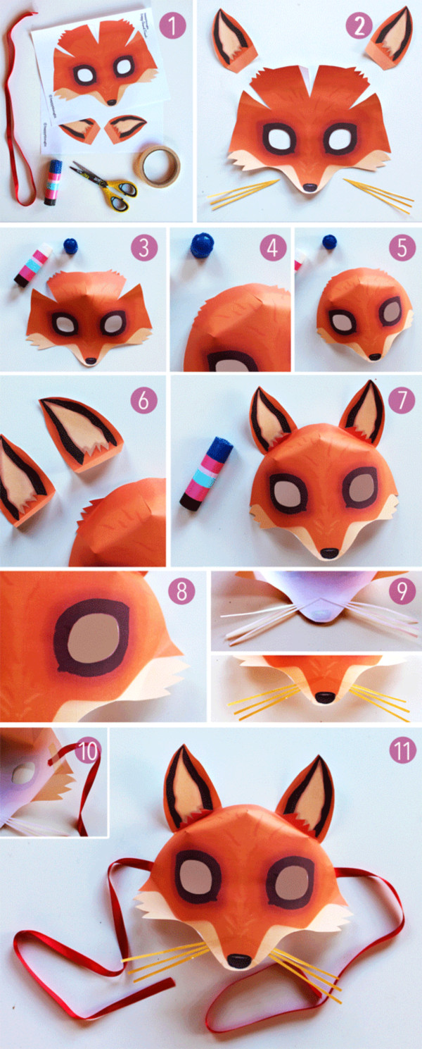 DIY Cardboard Mask
 DIY Play Masks For Kids