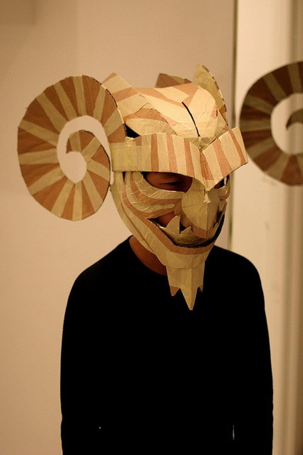 DIY Cardboard Mask
 20 DIY Halloween Mask Crafts for Kids Hative