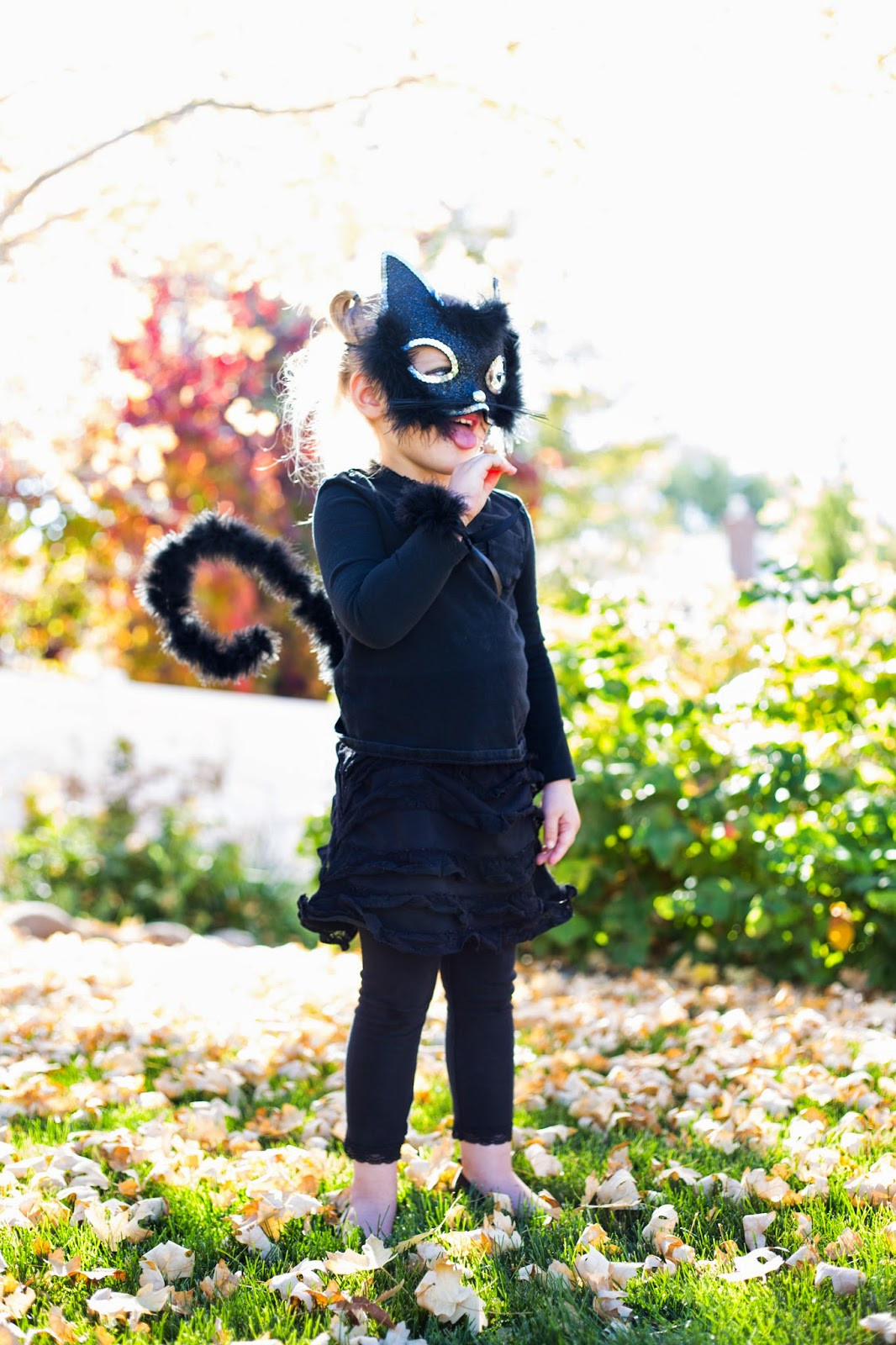 Diy Cat Halloween Costume
 do it yourself divas Little Girl Cat Costume for Halloween