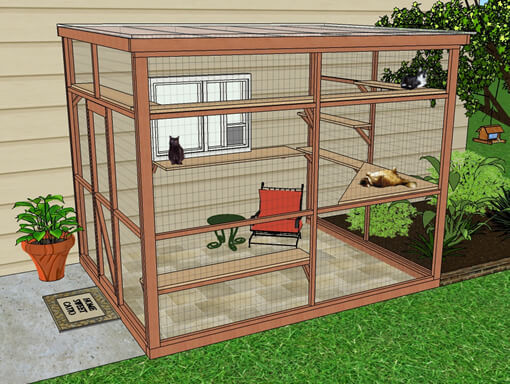 DIY Catio Plans
 DIY Catio Plan The Sanctuary™ Catio Plans with 6x8 and