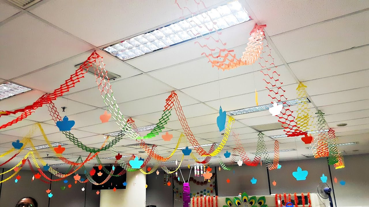 DIY Ceiling Decorations
 DIY Very simple and Easy Hanging Paper Decorations for