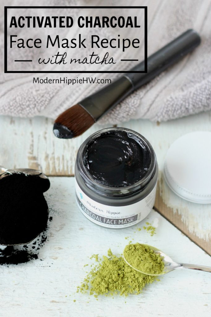 DIY Charcoal Mask Without Clay
 Activated Charcoal Face Mask Recipe with Matcha and Clay