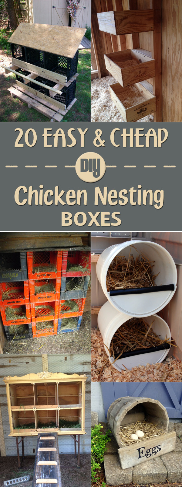 DIY Chicken Nest Box
 20 Easy & Cheap DIY Chicken Nesting Boxes