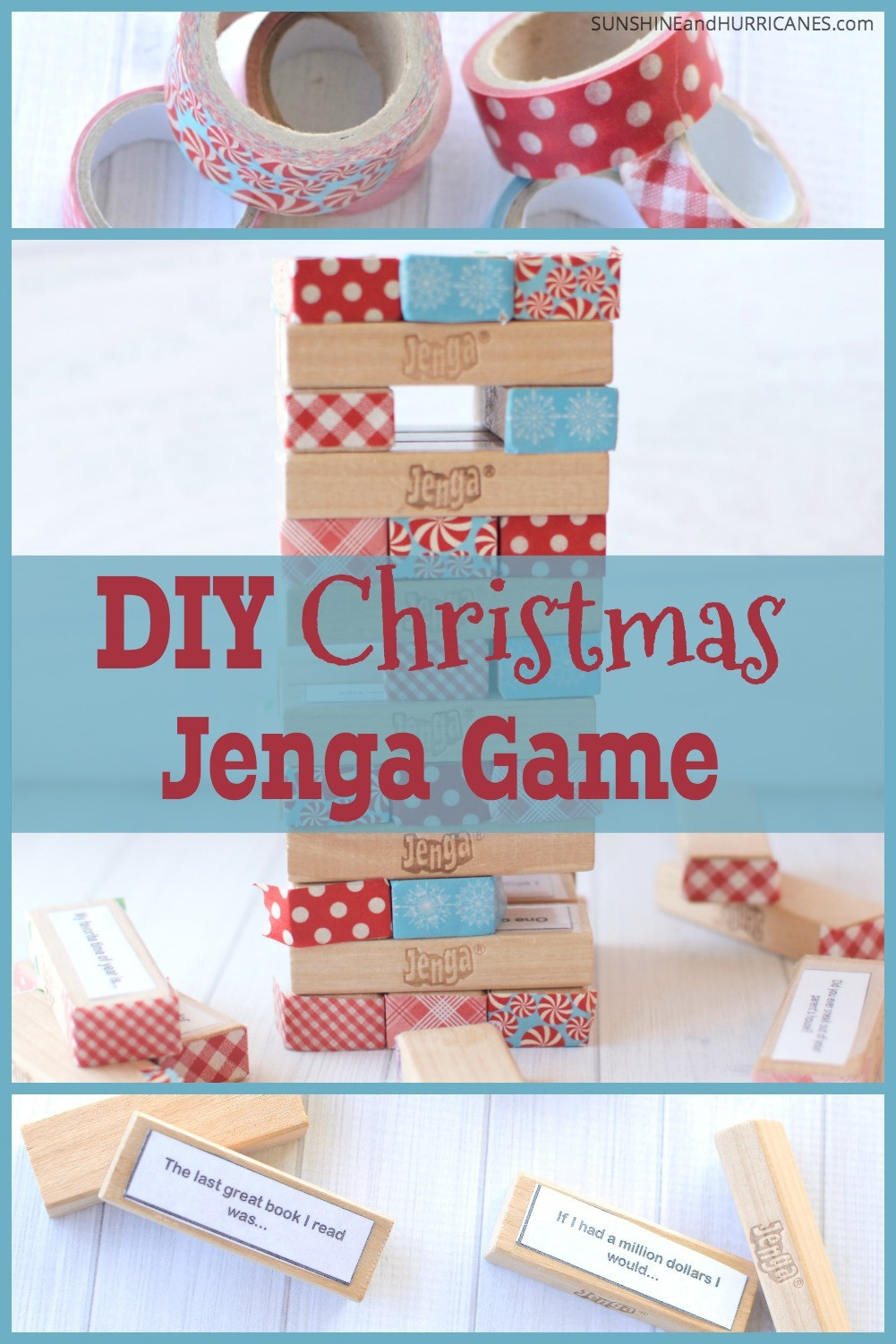 DIY Christmas Activities
 Christmas Games DIY Jenga Holiday Family Fun