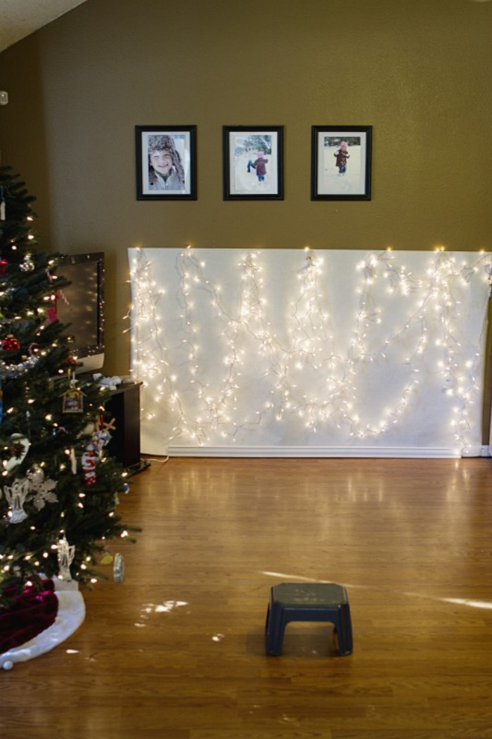DIY Christmas Backdrop
 What to Do with Christmas Lights after December April