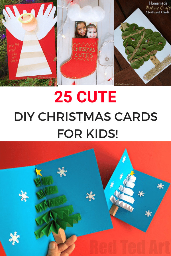 DIY Christmas Cards For Kids
 25 Cute homemade Christmas card ideas for kids Crafts By Ria