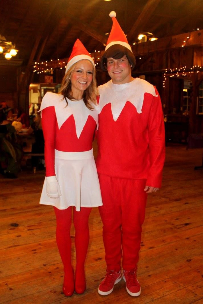 DIY Christmas Costumes
 Elf on the shelf costumes