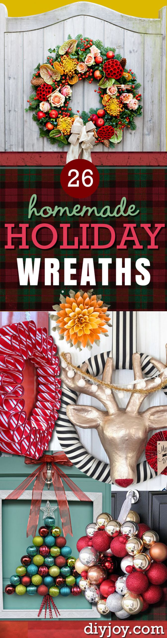 DIY Christmas Crafts Pinterest
 26 Most Beautiful DIY Holiday Wreaths Ever