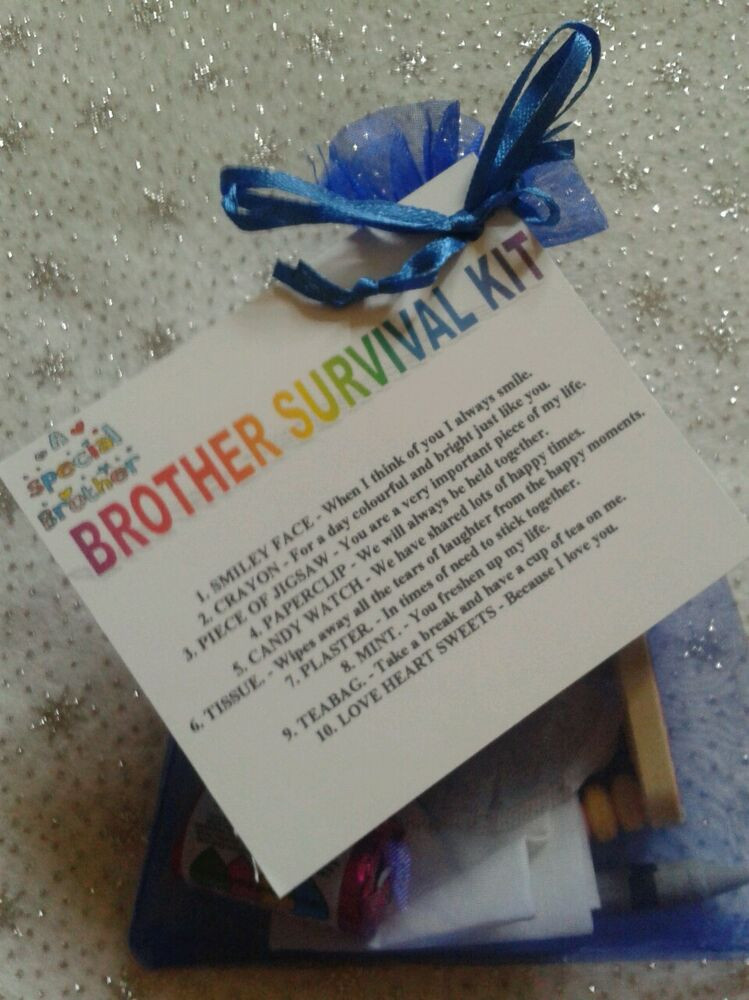 DIY Christmas Gifts For Brother
 BROTHER SURVIVAL KIT Novelty Keepsake Christmas Birthday