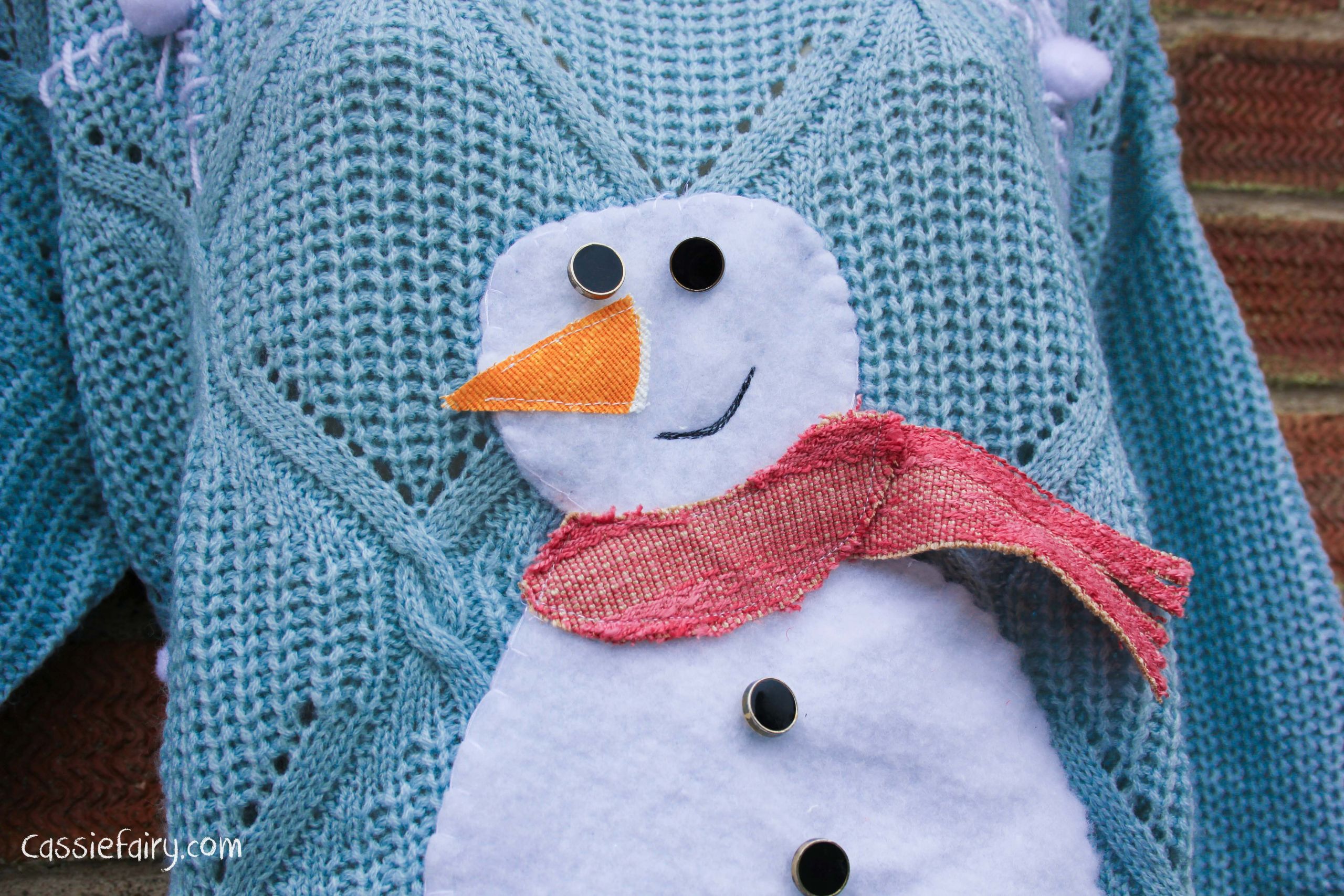 DIY Christmas Jumper
 DIY sew your own festive snowman Christmas jumper