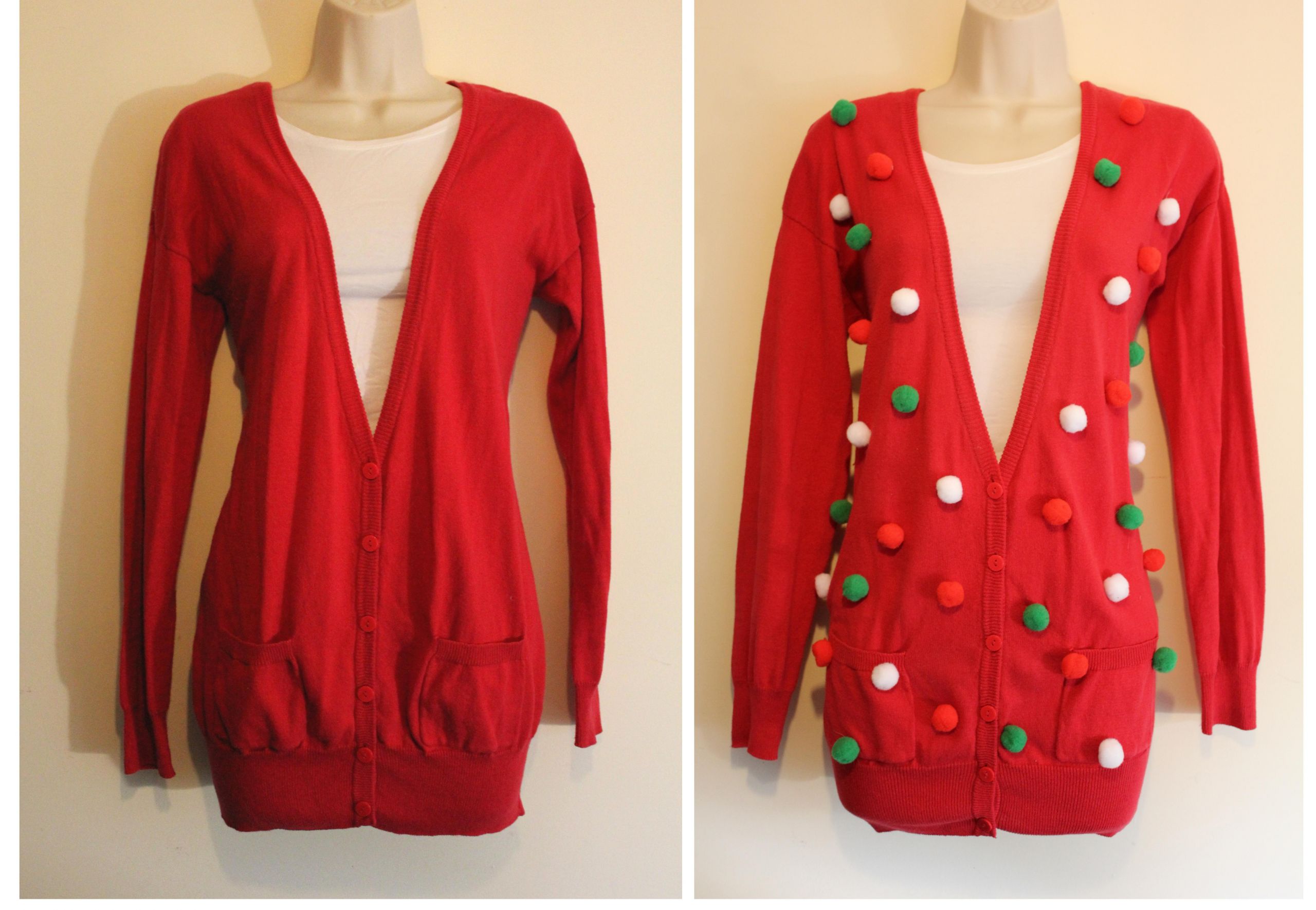 DIY Christmas Jumper
 Thrifty fashion DIY funk up your knitwear for Christmas