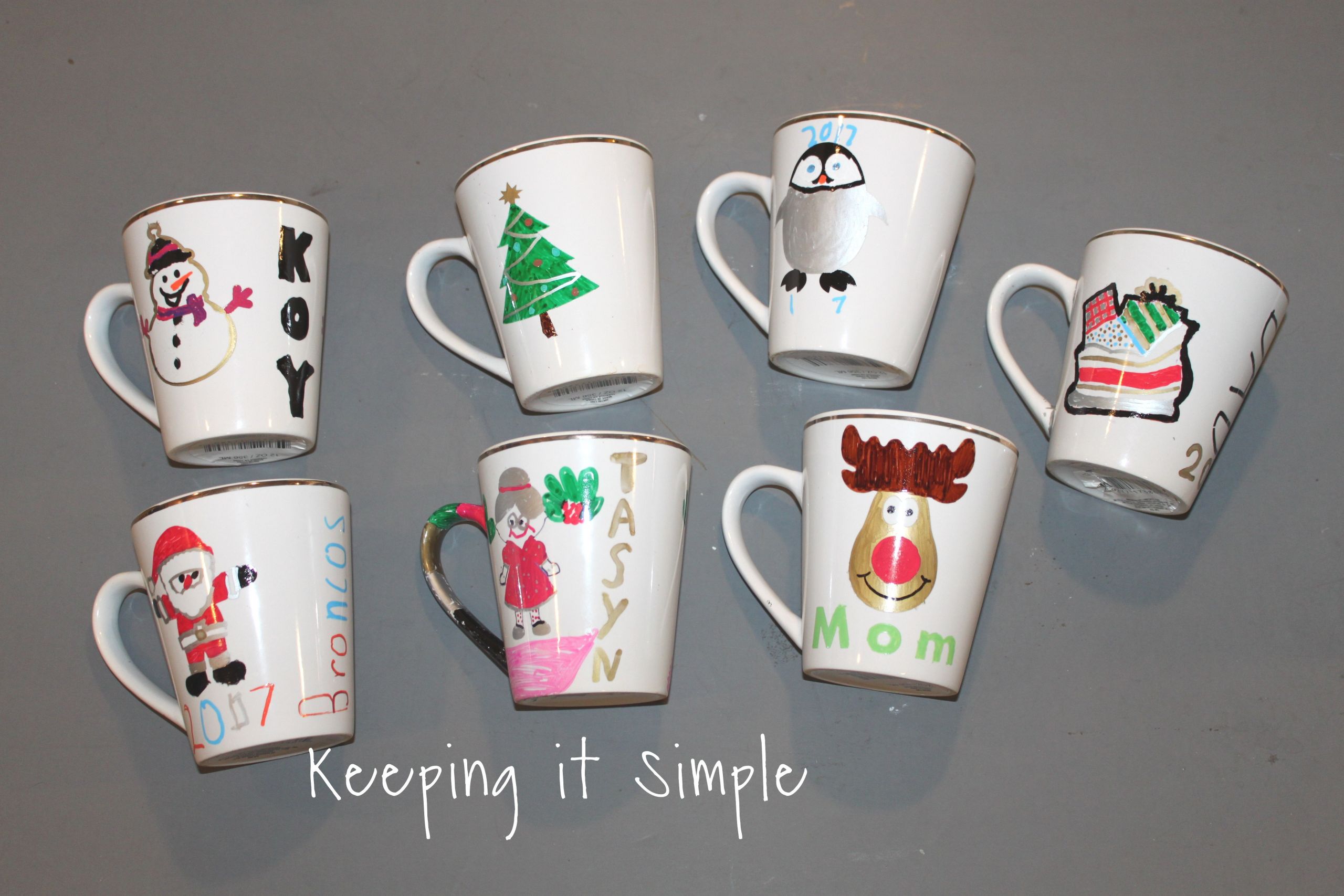 DIY Christmas Mugs
 DIY Personalized Christmas Mugs 17 2 • Keeping it Simple