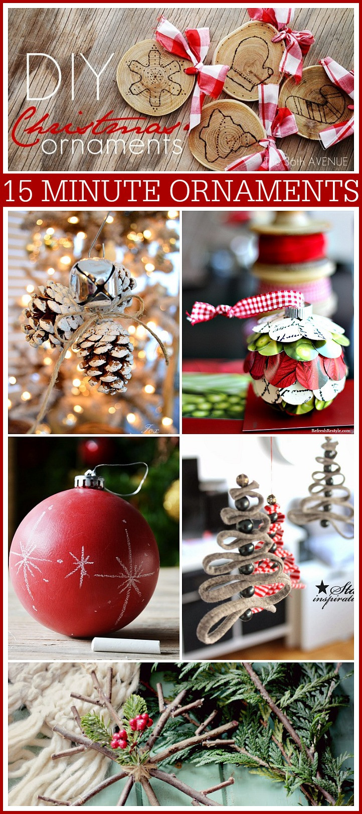 DIY Christmas Ornaments With Pictures
 15 Minute DIY Christmas Ornaments The 36th AVENUE