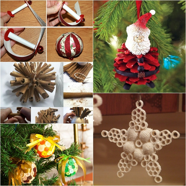 DIY Christmas Ornaments With Pictures
 Wonderful DIY 30 Homemade Christmas Ornaments