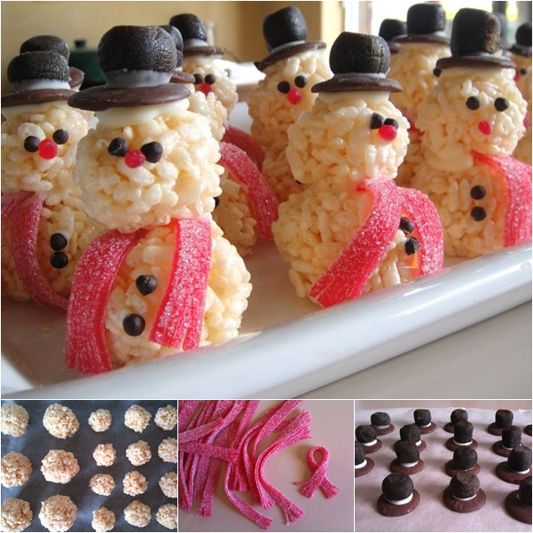 DIY Christmas Treats
 DIY Rice Krispie Snowman Christmas Treat