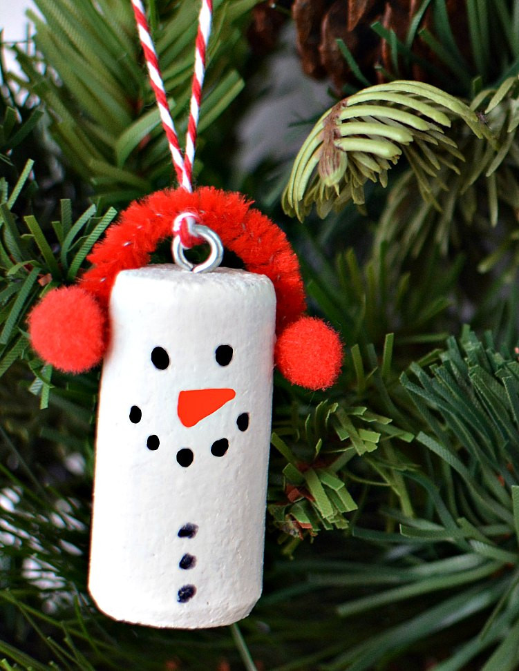 DIY Christmas Tree Decorations
 DIY Wine Cork Snowman Christmas Tree Ornaments