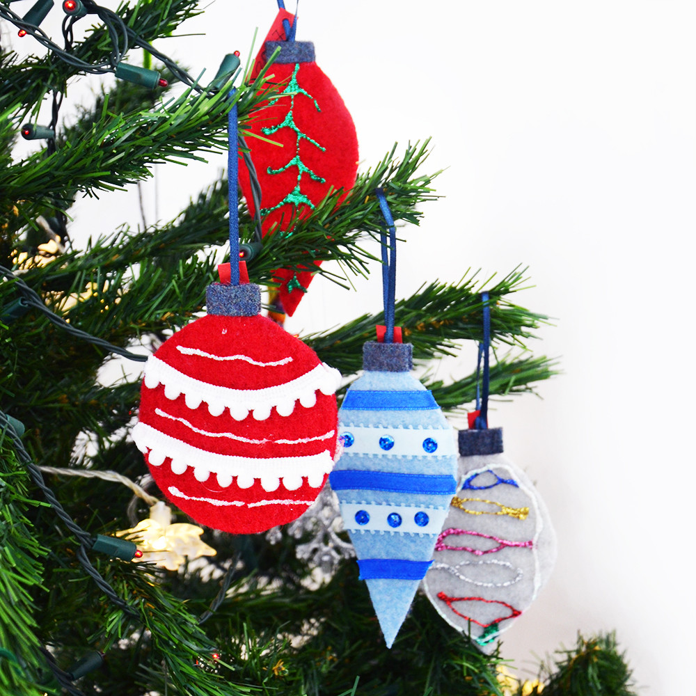 DIY Christmas Tree Decorations
 DIY felt christmas tree ornaments for kids from repurposed