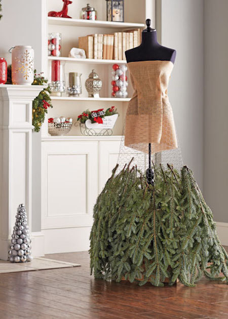 DIY Christmas Tree Dress Form
 How To Turn a Dress Form into a Christmas Tree Curbly