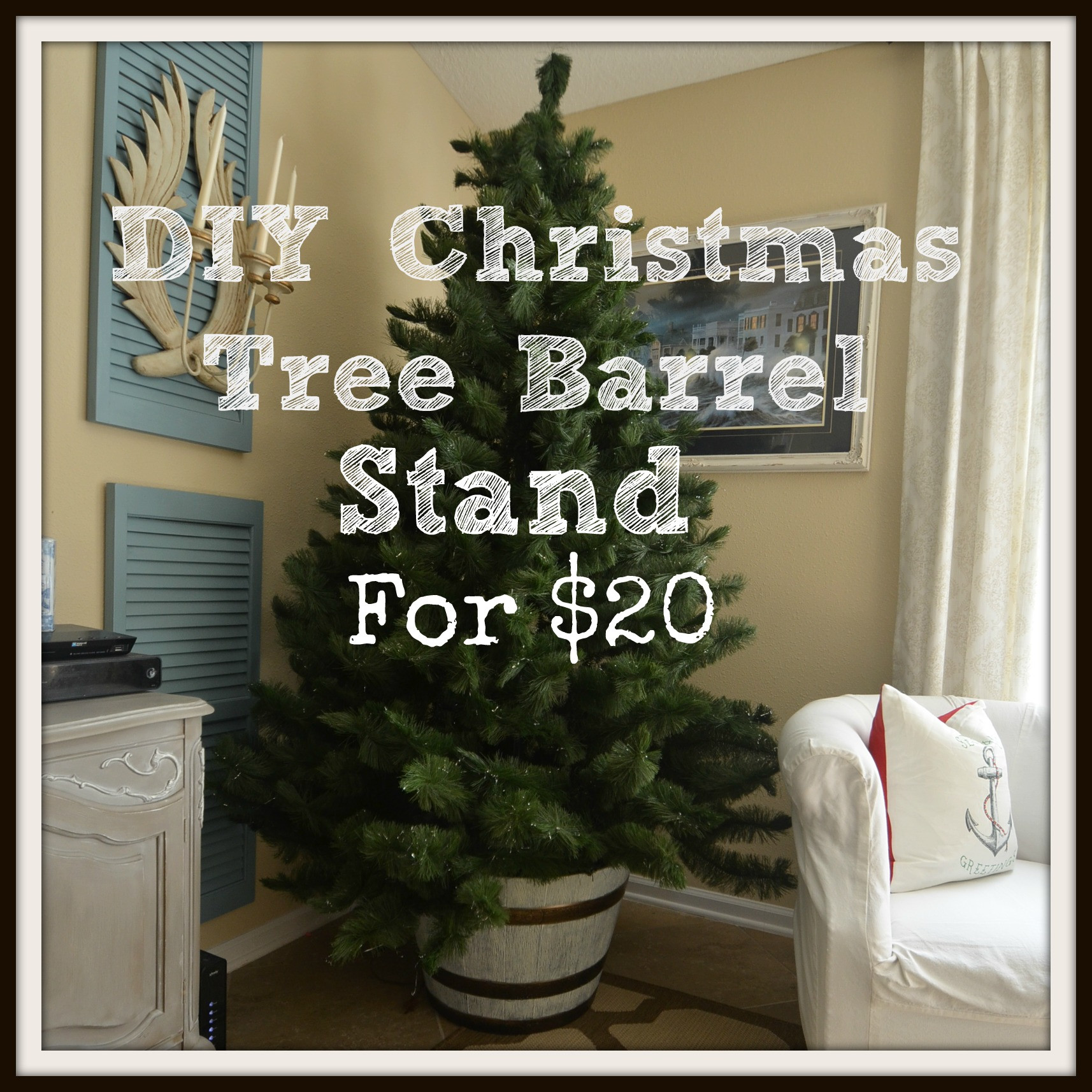 DIY Christmas Tree Stand Bucket
 DIY Christmas Tree Barrel Stand