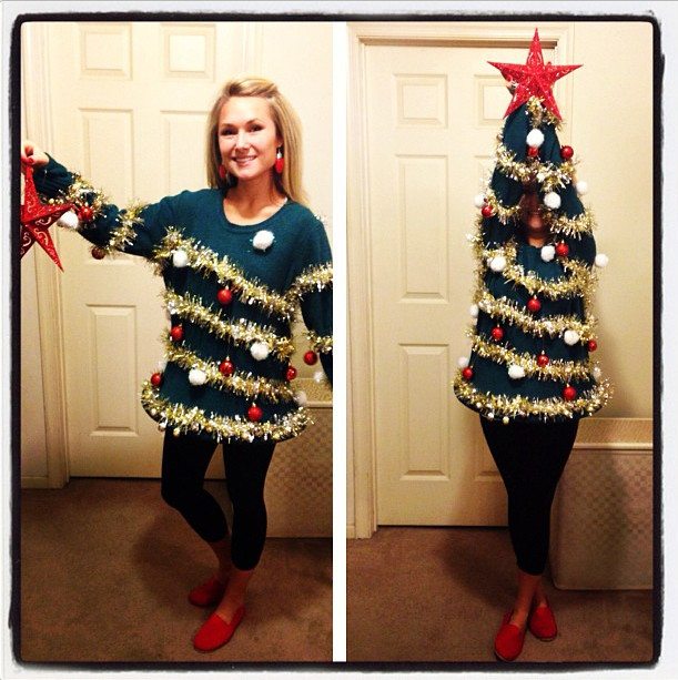 DIY Christmas Tree Sweater
 ugly sweater Archives Really Awesome Costumes