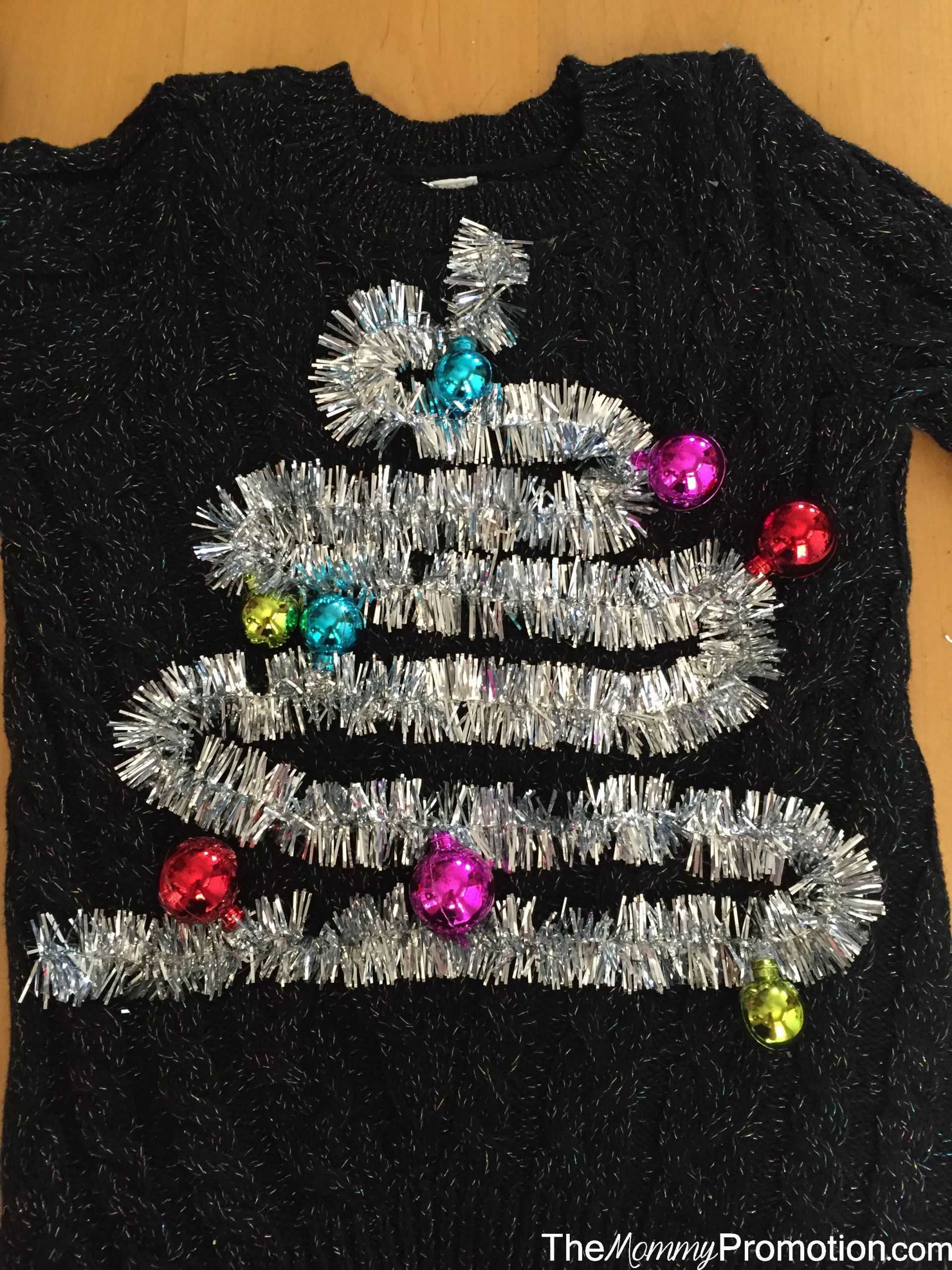 DIY Christmas Tree Sweater
 DIY Ugly Cute Christmas Sweater – for Kids – The Mommy