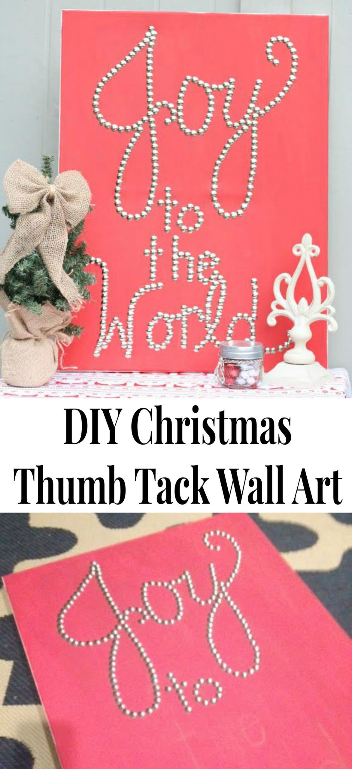 DIY Christmas Wall Art
 DIY Christmas Thumb Tack Wall Art Moms Without Answers