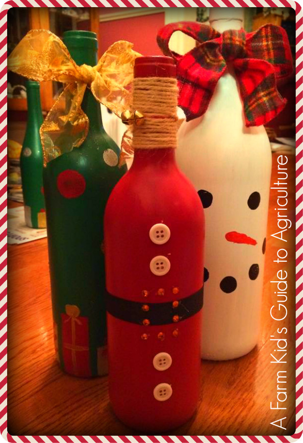 DIY Christmas Wine Bottles
 Wine Bottle DIY Santas and Snowmen and Christmas Trees